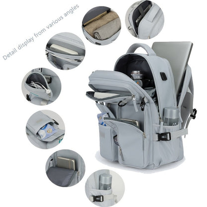 Backpack for Women – Nylon, Lightweight, Trolley Sleeve, for Travel & Work – detail view 18