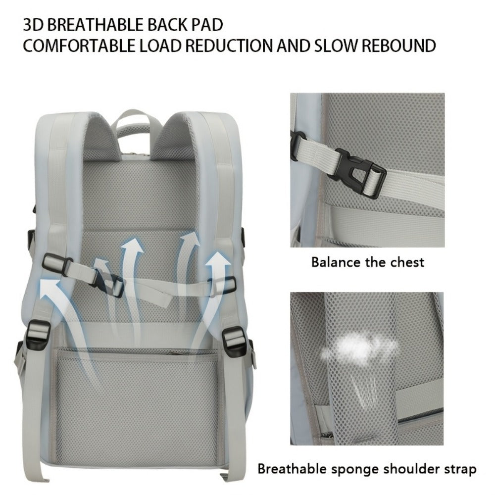 Backpack for Women – Nylon, Lightweight, Trolley Sleeve, for Travel & Work – detail view 20