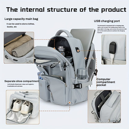 Backpack for Women – Nylon, Lightweight, Trolley Sleeve, for Travel & Work – detail view 10