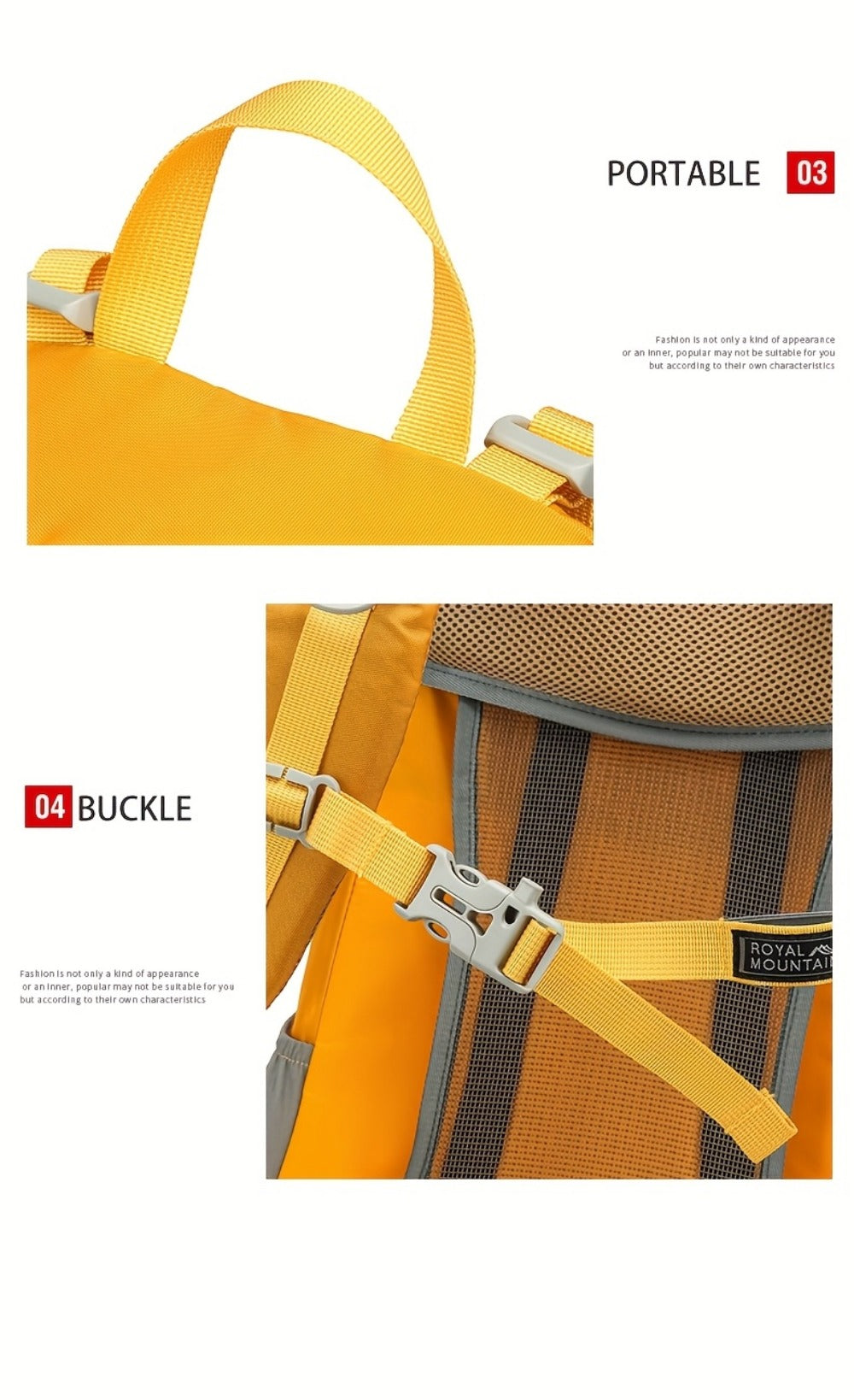 Backpack for Women – Nylon, Waterproof, Large Capacity, for Travel – detail view 21