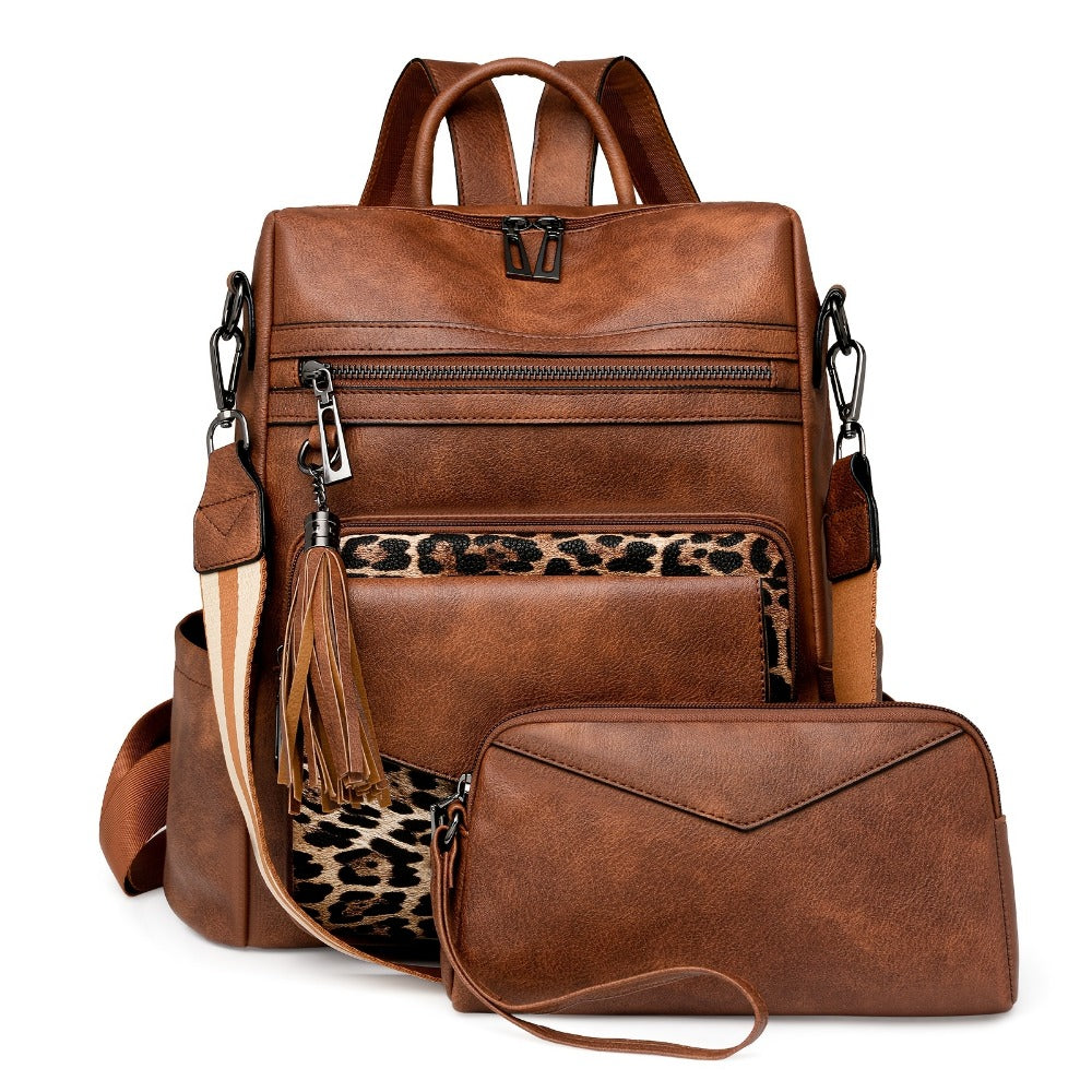 Backpack for Women – Polyester, Large Capacity, Convertible, for Travel – front view