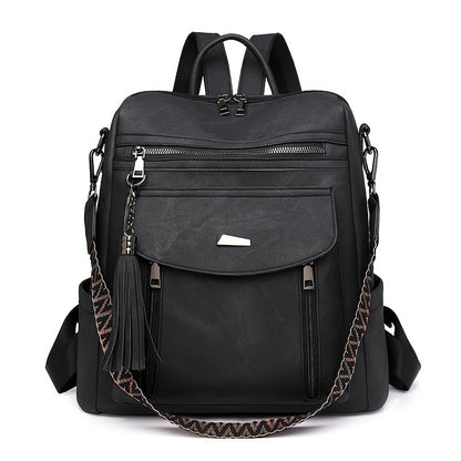 Backpack for Women – 5 Colors, PU Leather, for Travel & Work – front view - product view 16