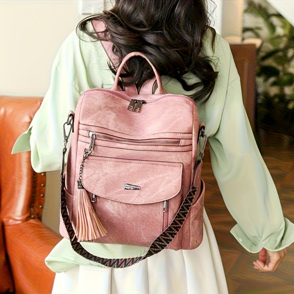 Backpack for Women – 5 Colors, PU Leather, for Travel & Work – detail view 12