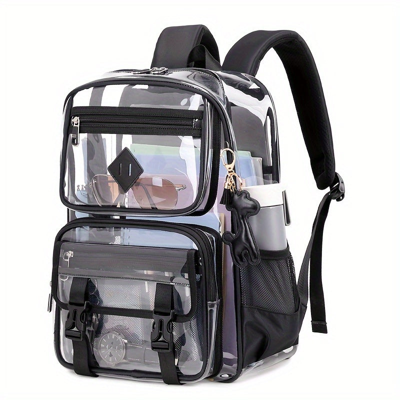 Backpack for Women – PVC, Clear, Transparent, Large Capacity – alternate view