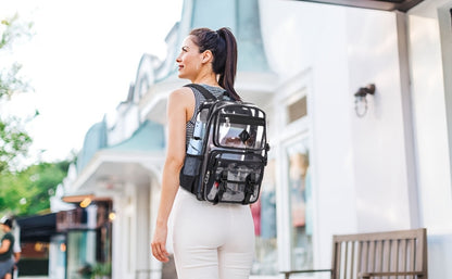 Backpack for Women – PVC, Clear, Transparent, Large Capacity – detail view 13