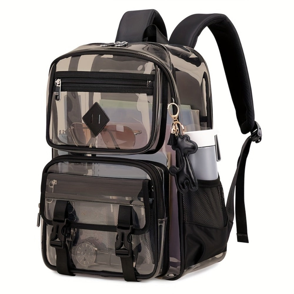 Backpack for Women – PVC, Clear, Transparent, Multi-Pocket – detail view 4