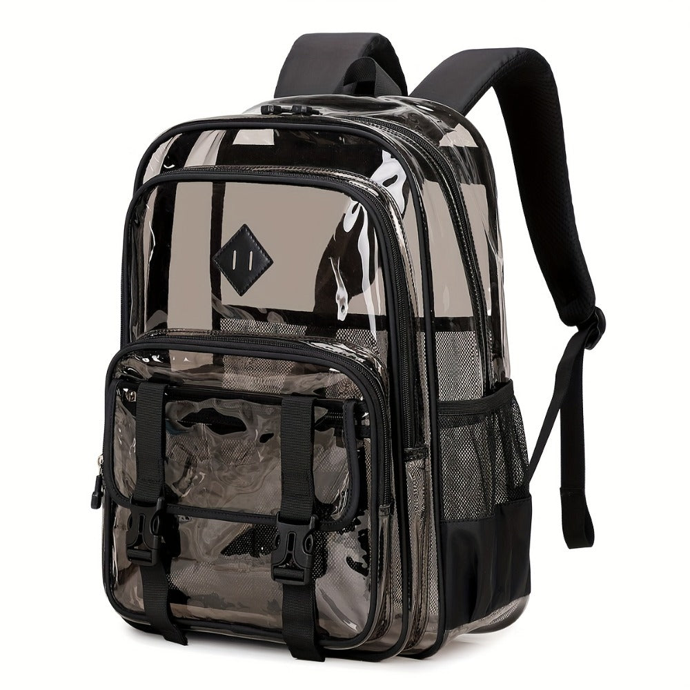 Backpack for Women – PVC, Clear, Large Capacity, Transparent – front view