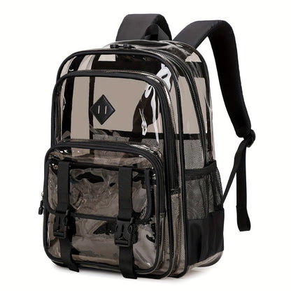 Backpack for Women – PVC, Clear, Large Capacity, Transparent – front view