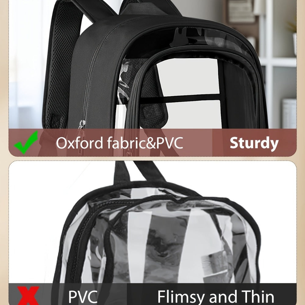 Backpack for Women – PVC, Clear, Transparent, for Travel & School – detail view 3