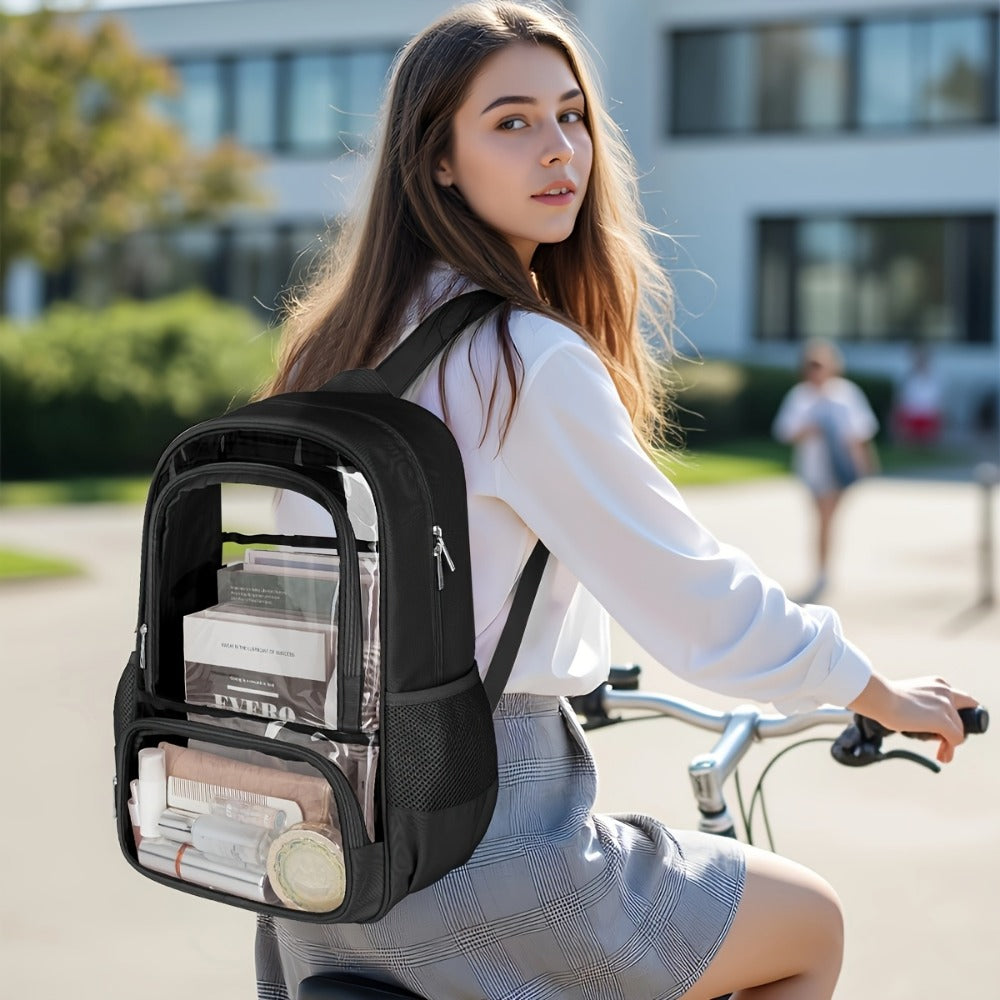 Backpack for Women – PVC, Clear, Transparent, for Travel & School – detail view 6