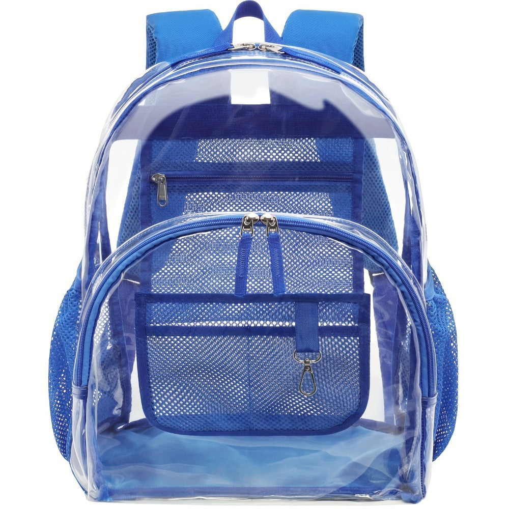 Backpack for Women – PVC, Clear, Transparent, for Travel & Work – front view
