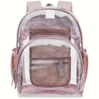 Backpack for Women – PVC, Clear, Transparent, for Travel & Work – front view - product view 15