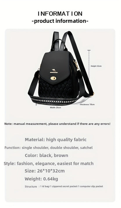 Backpack for Women – for Travel & Work, Fashion Stripe Texture Pattern Golden – detail view 24