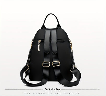 Backpack for Women – for Travel & Work, Fashion Stripe Texture Pattern Golden – detail view 40