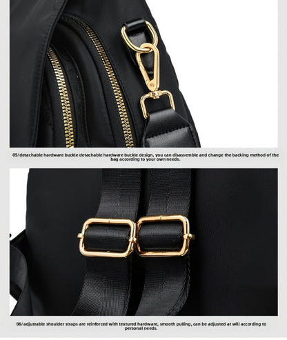 Backpack for Women – for Travel & Work, Fashion Stripe Texture Pattern Golden – detail view 47