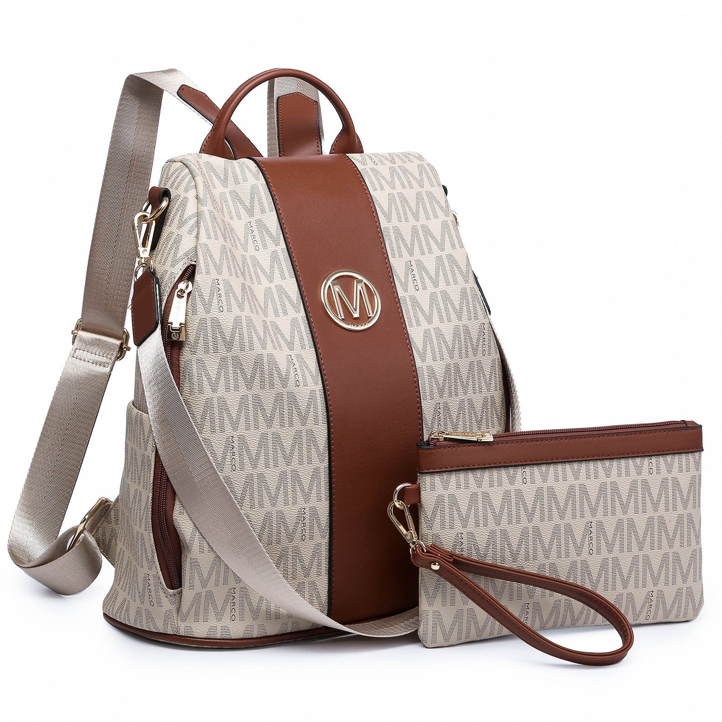 Backpack for Women – Vegan Leather, Anti-Theft, Convertible, Multi-Pocket – detail view 37
