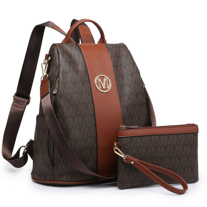 Backpack for Women – Vegan Leather, Anti-Theft, Convertible, Multi-Pocket – detail view 14