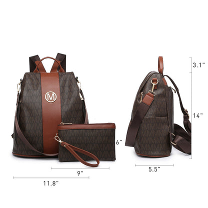 Backpack for Women – Vegan Leather, Anti-Theft, Convertible, Multi-Pocket – detail view 20