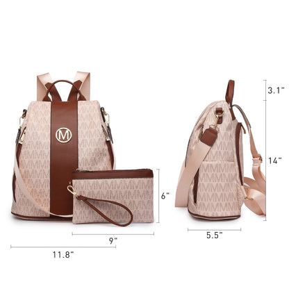 Backpack for Women – Vegan Leather, Anti-Theft, Convertible, Multi-Pocket – detail view 28