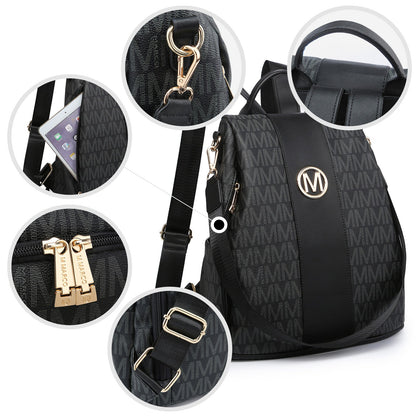 Backpack for Women – Vegan Leather, Anti-Theft, Convertible, Multi-Pocket – detail view 31