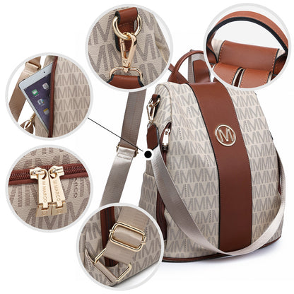 Backpack for Women – Vegan Leather, Anti-Theft, Convertible, Multi-Pocket – detail view 39