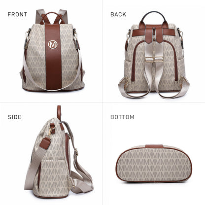 Backpack for Women – Vegan Leather, Anti-Theft, Convertible, Multi-Pocket – detail view 42