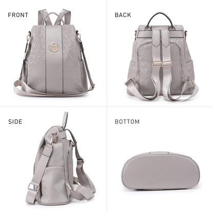Backpack for Women – Vegan Leather, Anti-Theft, Convertible, Multi-Pocket – detail view 46