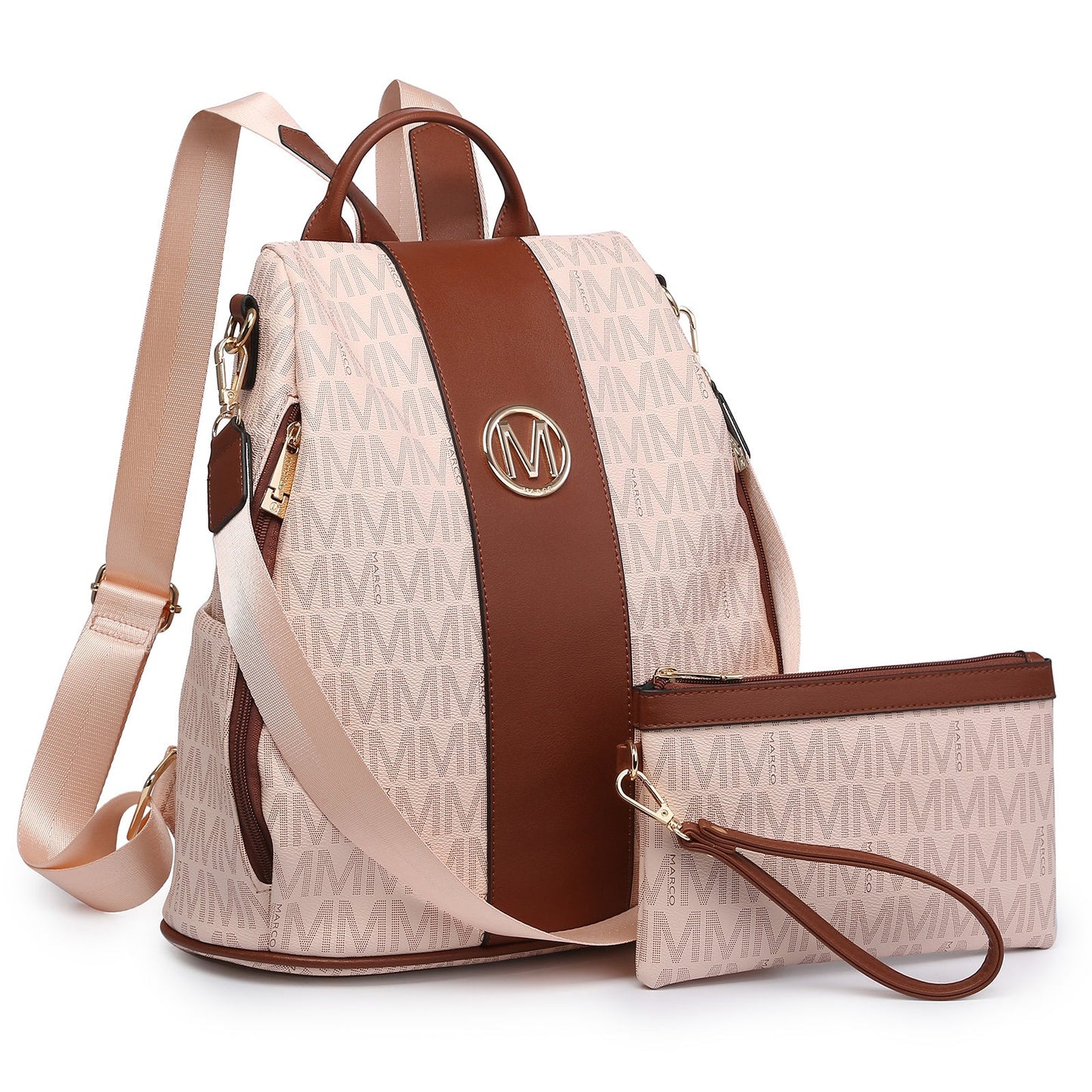 Backpack for Women – Vegan Leather, Anti-Theft, Convertible, Multi-Pocket – detail view 22