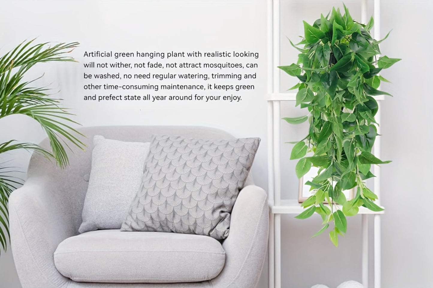 Hanging Artificial Greenery Vines in Eucalyptus, Fern and Mixed Styles with Six- or Eight-Pack Options