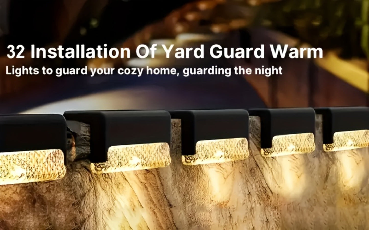 Solar Powered LED Deck Lights – Auto On/Off Outdoor Step Lights for Stairs, Fence, Pathway & Patio, 12-Hour Continuous Lighting, Weatherproof Solar Stair Lights for Garden, Yard & Commercial Use