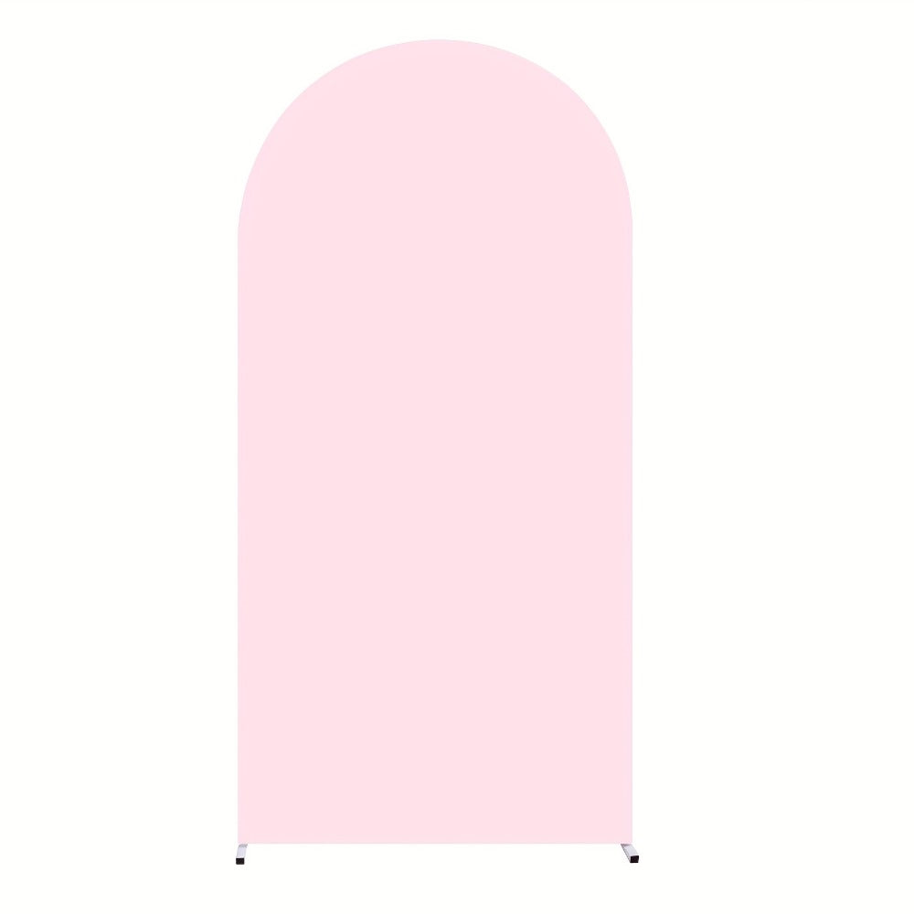 Wedding Arch Cover for 6 ft Round-Top Frames, Polyester Fitted Backdrop in Nine Checkout Colors