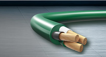 One-to-Three Extension Cord Splitter with 25- or 50-Foot Green and Black Grounded Configurations