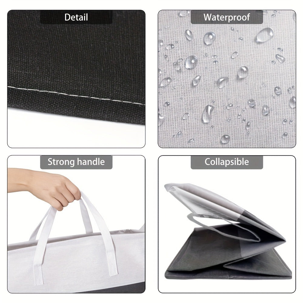 Laundry Hamper Collection in Black or Gray Lidded Styles and One- or Three-Pack Foldable Basket Options