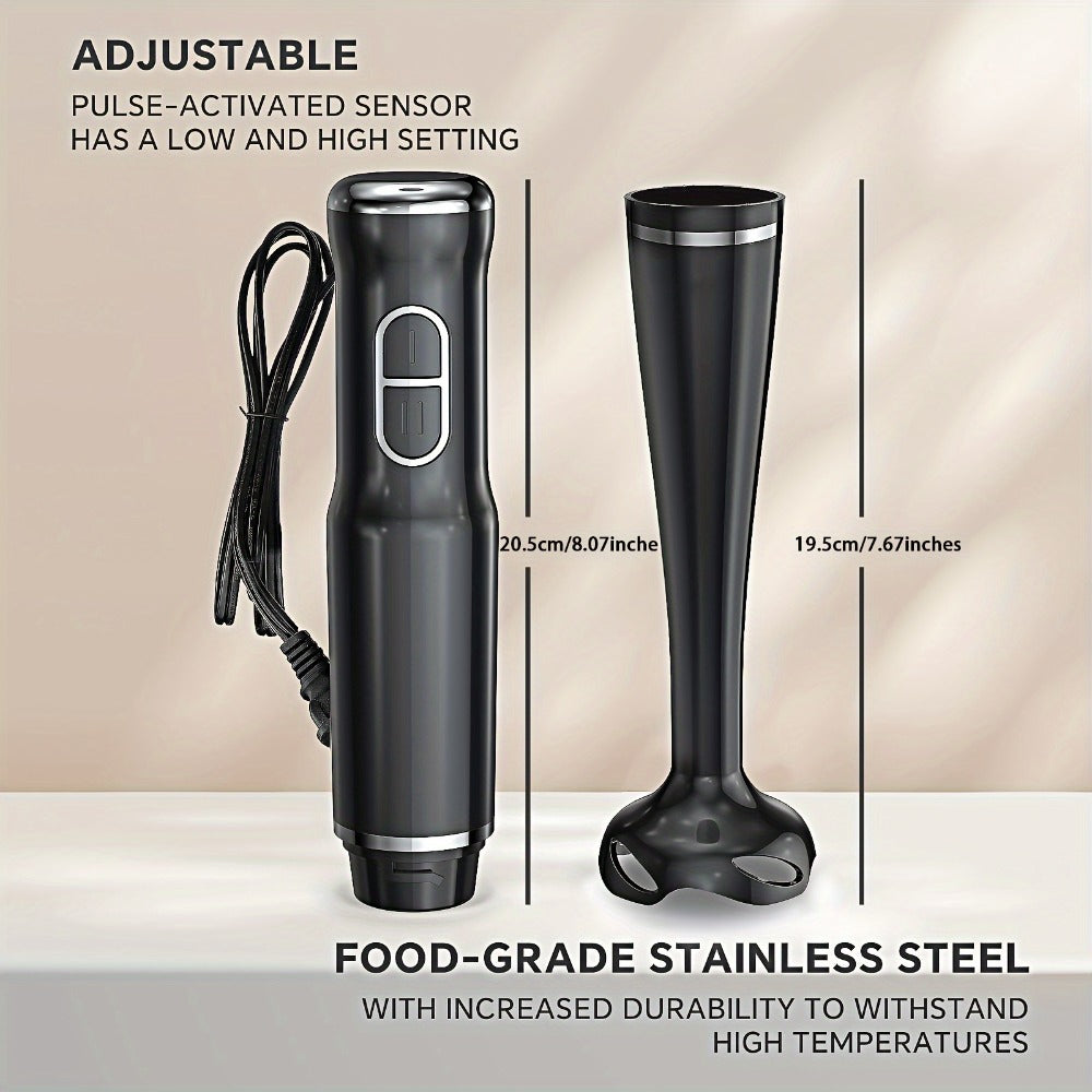 400W Immersion Blender with Two-Button Control, Detachable Shaft and 38 cm Black Handheld Body