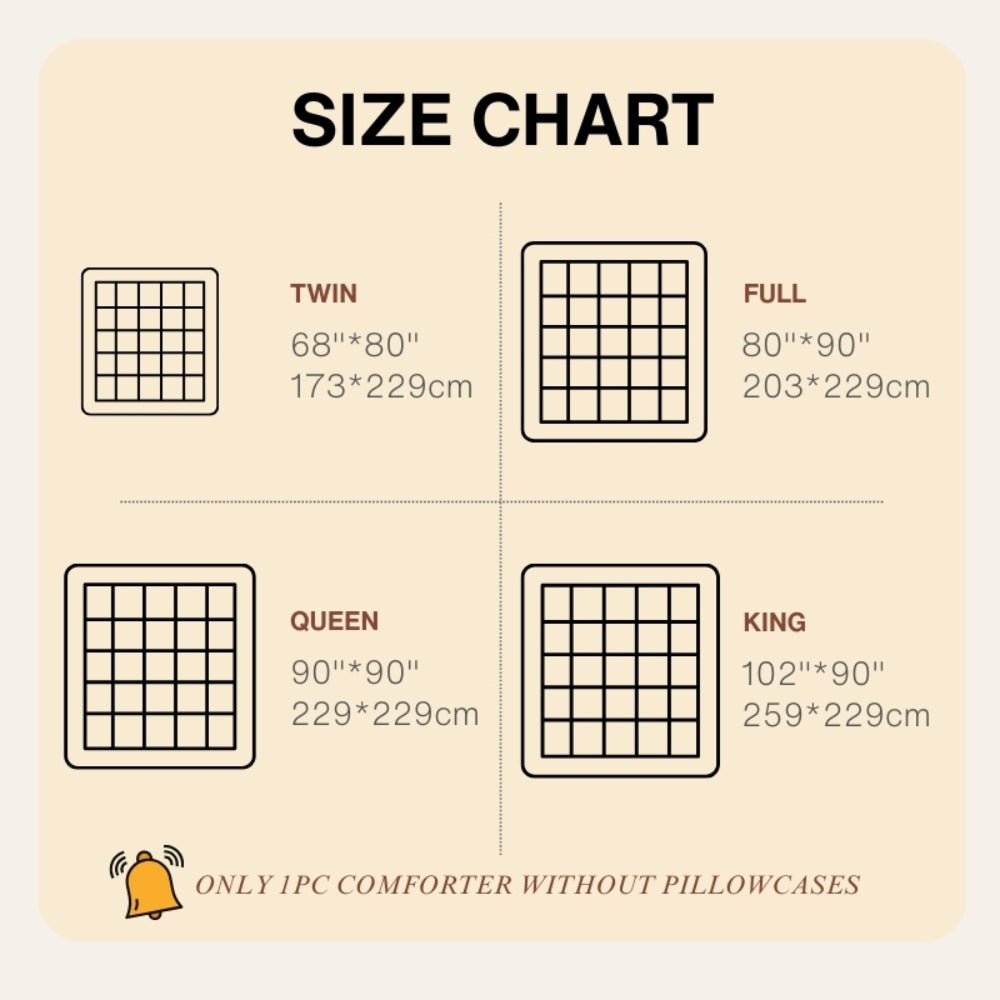 Double-Sided Plush Comforter with 400–450 GSM Pictured Weight, Four Colors and Twin XL to King Sizes