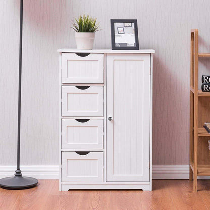Bathroom Floor Cabinet shown in the 【white】 option