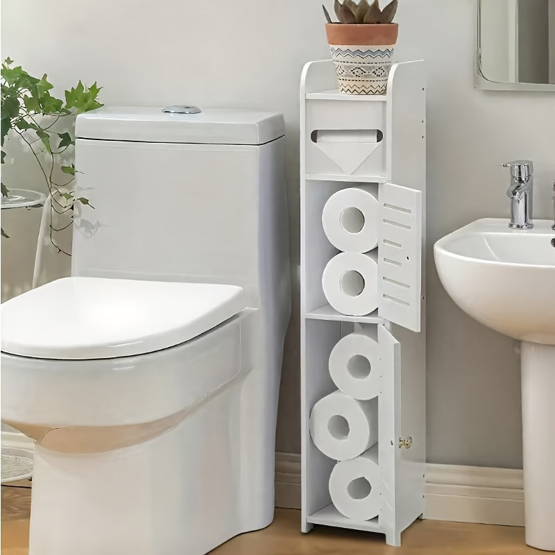 Bathroom Storage Cabinet shown in the White option
