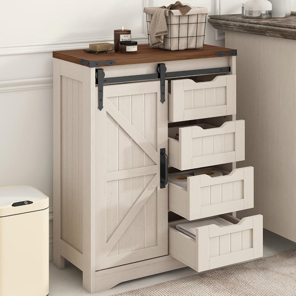 Bathroom Storage Cabinet with Sliding Doors and Adjustable Shelves detail image - detail view 10