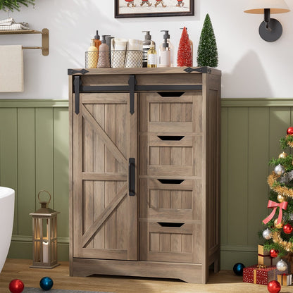 Bathroom Storage Cabinet with Sliding Doors and Adjustable Shelves detail image - detail view 11