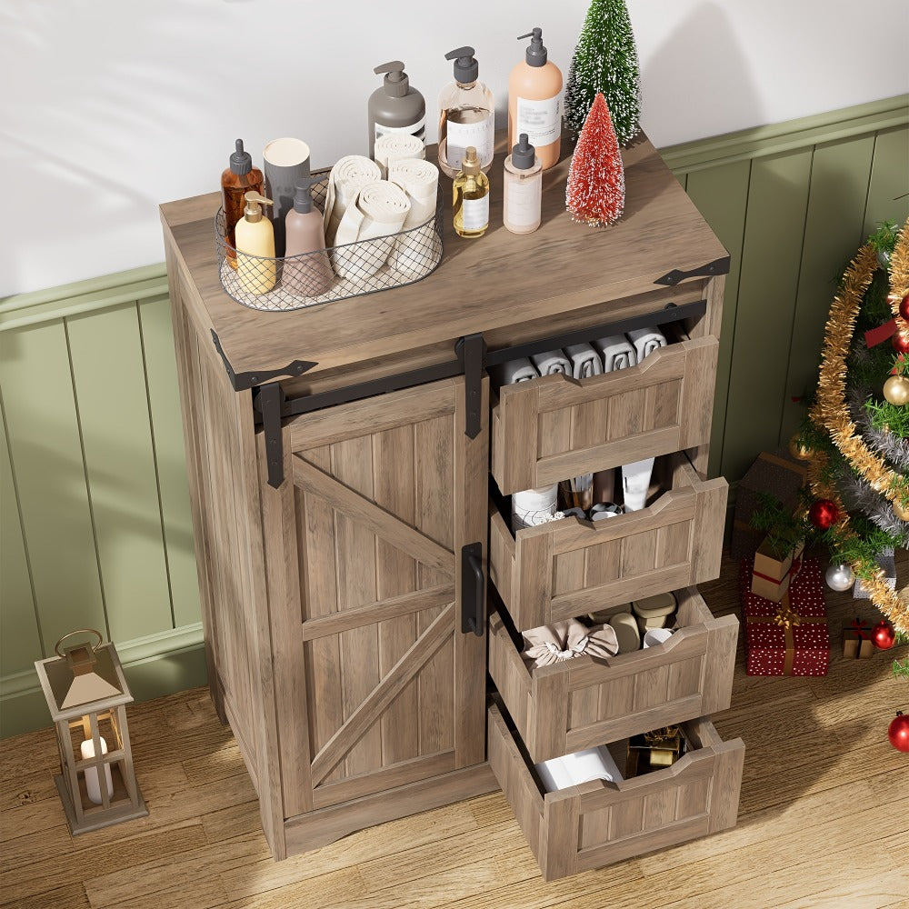Bathroom Storage Cabinet with Sliding Doors and Adjustable Shelves detail image - detail view 12