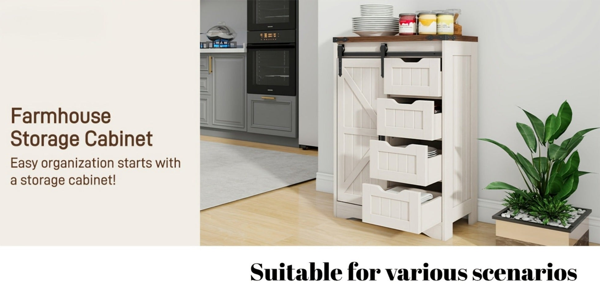 Bathroom Storage Cabinet with Sliding Doors and Adjustable Shelves detail image - detail view 14