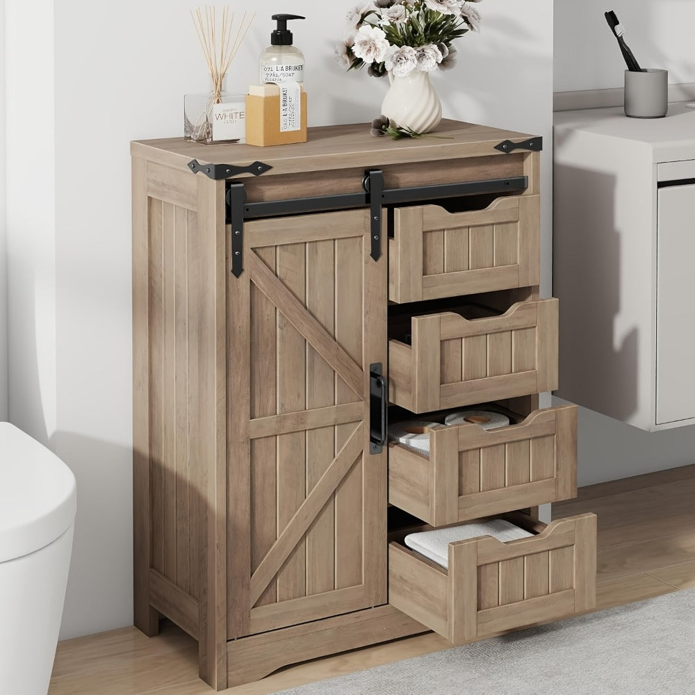 Bathroom Storage Cabinet with Sliding Doors and Adjustable Shelves detail image - detail view 19