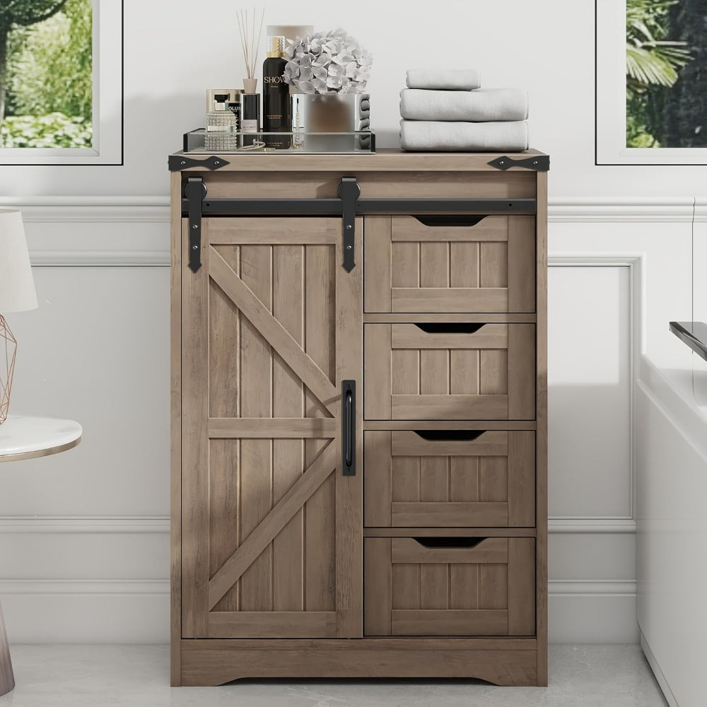 Bathroom Storage Cabinet with Sliding Doors and Adjustable Shelves detail image - detail view 20