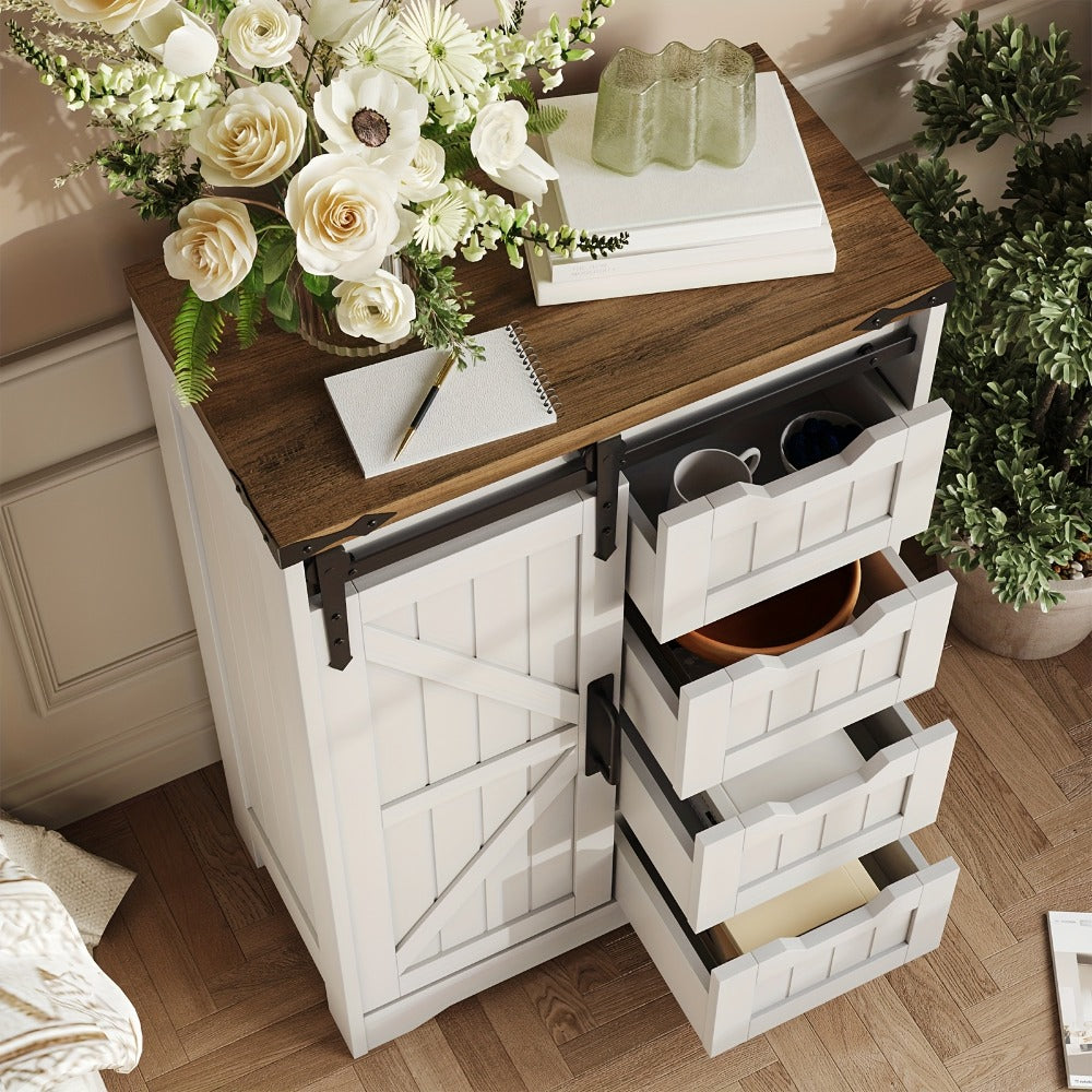 Bathroom Storage Cabinet with Sliding Doors and Adjustable Shelves detail image - detail view 6