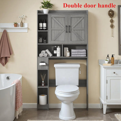 Bathroom Storage Cabinet shown in the Dark Gray, Sliding Doors option