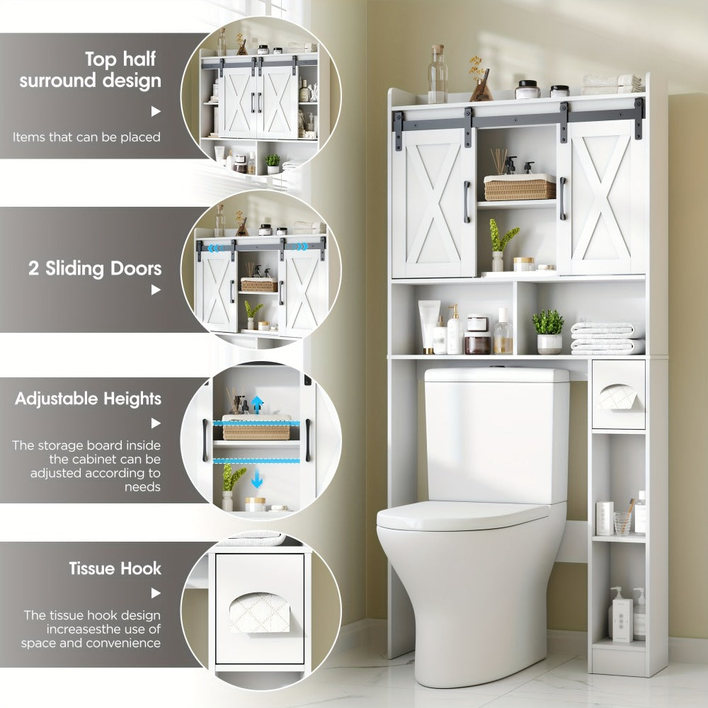Bathroom Storage Cabinet with Sliding Doors for Organized Everyday Storage detail image - detail view 6