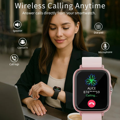 Smartwatch – with Remote Photo Control & HD Voice Calling, Large Screen Unisex , Message Notifications, Multiple Sport Modes, Heart Rate…