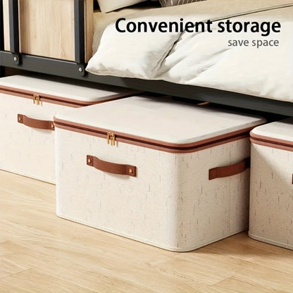Foldable Storage Bins with Lids 2 Pack - Large Capacity Collapsible Storage Boxes Organizer for Clothes, Blankets, Books, Toys, Under Bed Storage, Closet Shelf