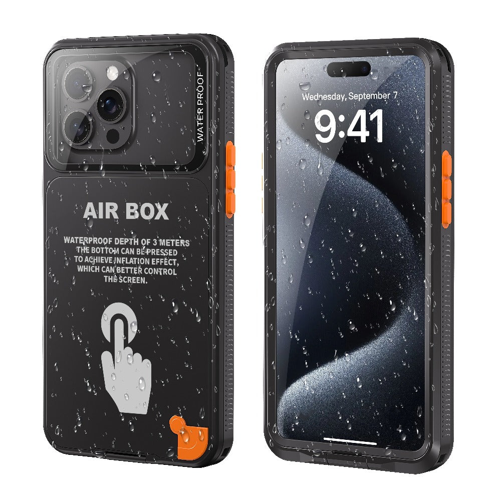 Waterproof iPhone Case IP68 360° Full Body Shockproof Dustproof Underwater Swimming Surfing Sports Cover for iPhone 16 15 Pro 15 14 Pro 14 13 Pro 13 12 Pro 12 – Underwater Photography Beach