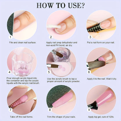 Odorless Acrylic Liquid Monomer Bulk Pack for Home and Salon Manicures, with the Listed Configuration